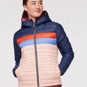 NWT COTOPAXI Fuego Down Hooded Jacket Plus Size 1x In Rosewood. Coat Hooded $295